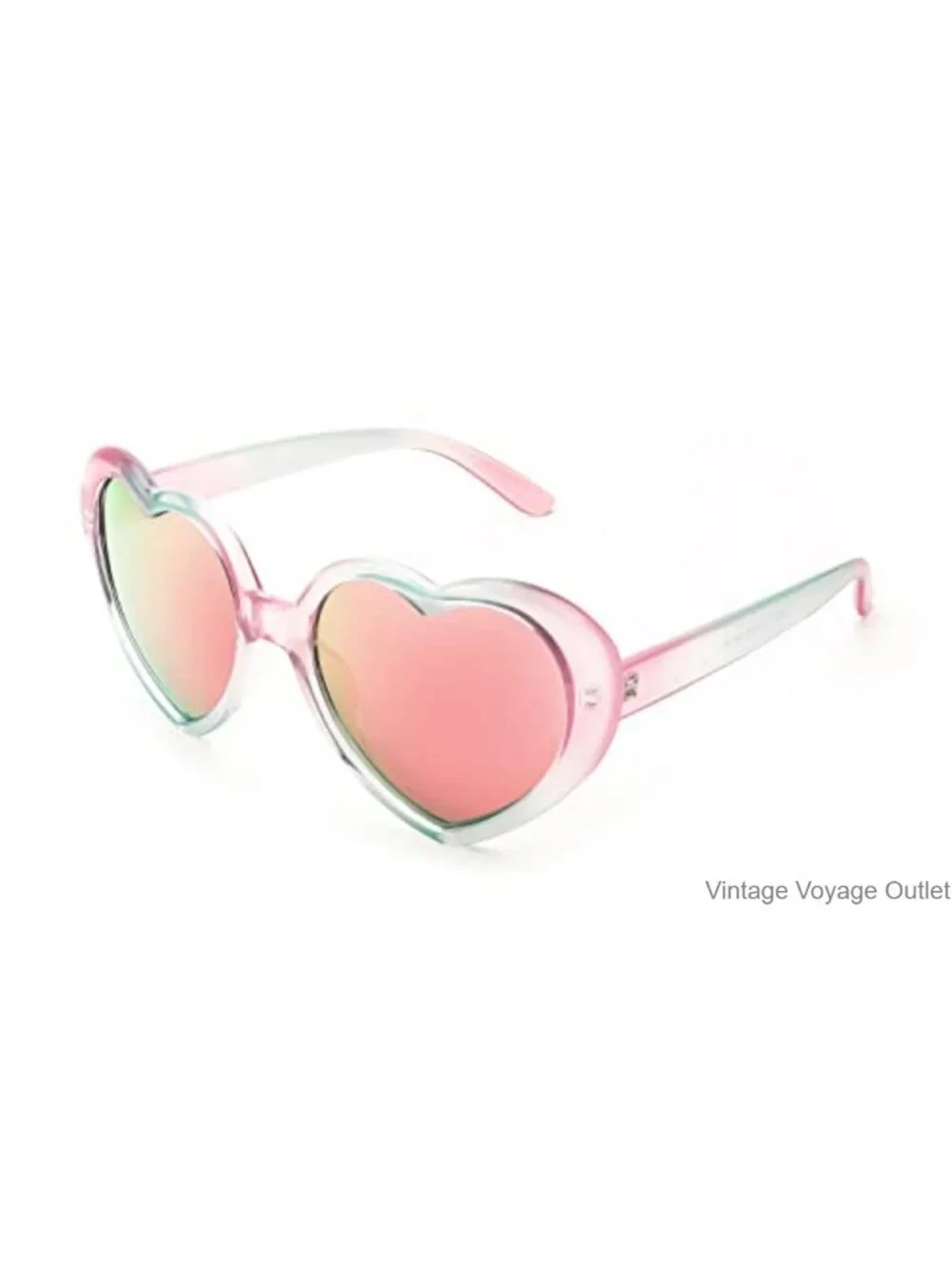 Oversized Heart Shaped Polarized Sunglasses Vintage Love Eyeglasses for Women